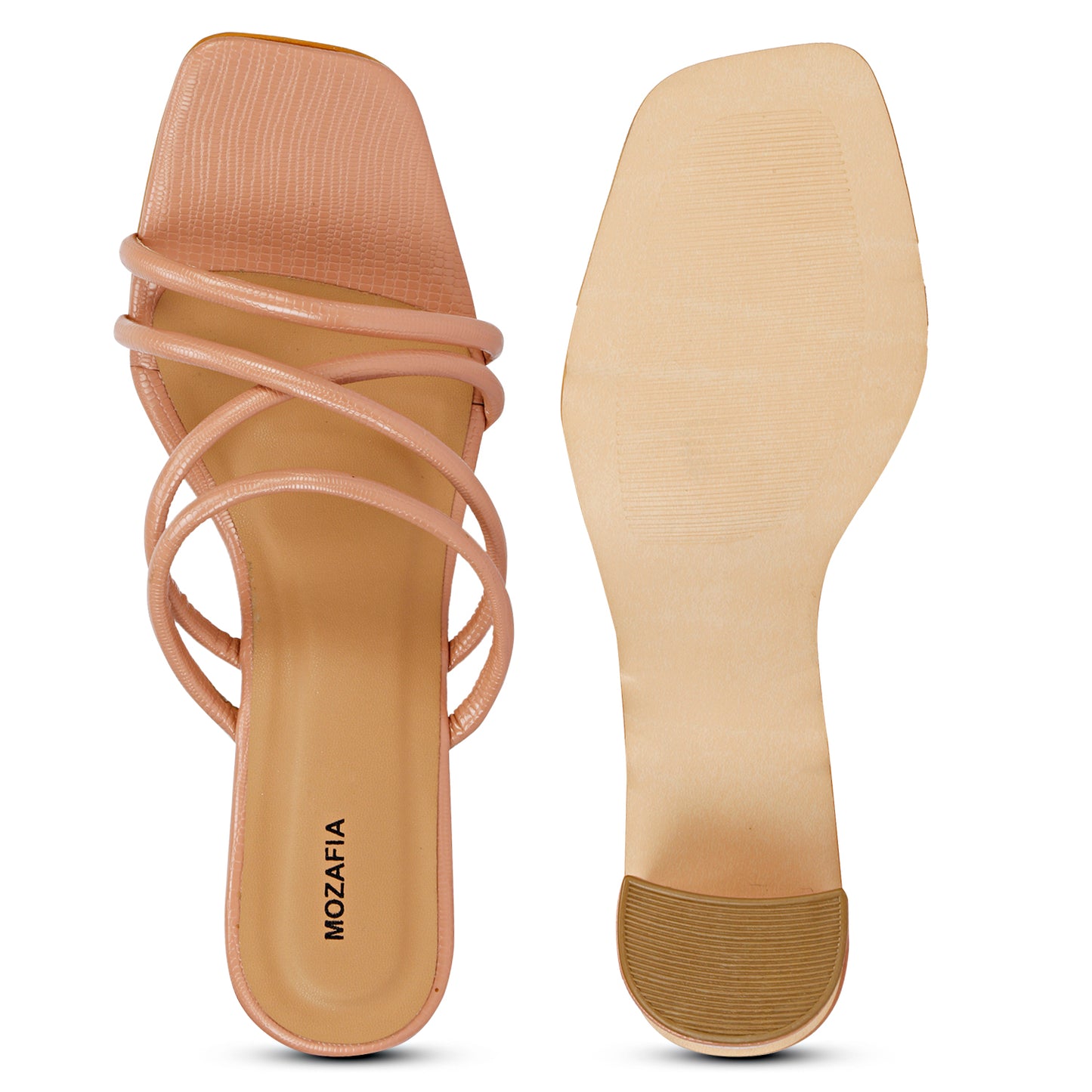 Mozafia Square Toe-Strappy -3 Women Heel