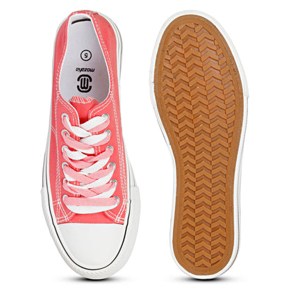 Mozafia Canvas Plim Dual Lace Low Cut Women Shoe