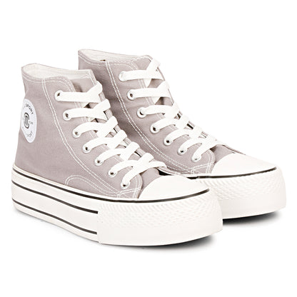 Mozafia Canvas Plim High Cut Women Shoe