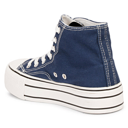 Mozafia Canvas Plim High Cut Women Shoe