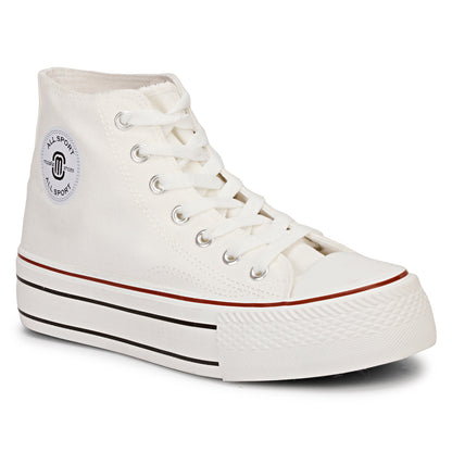 Mozafia Canvas Plim High Cut Women Shoe