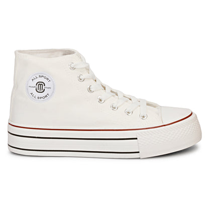 Mozafia Canvas Plim High Cut Women Shoe