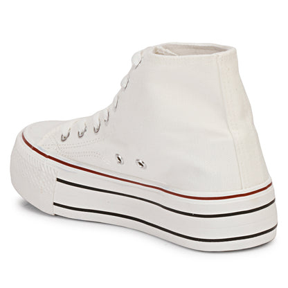 Mozafia Canvas Plim High Cut Women Shoe