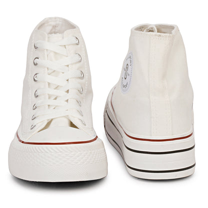 Mozafia Canvas Plim High Cut Women Shoe