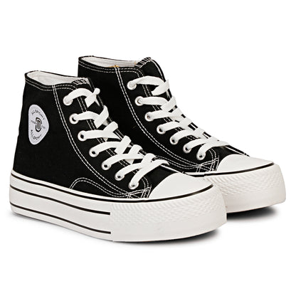 Mozafia Canvas Plim High Cut Women Shoe