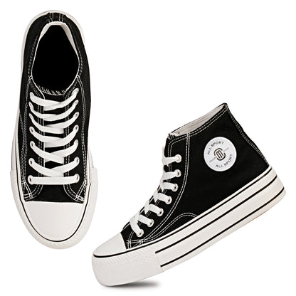Mozafia Canvas Plim High Cut Women Shoe