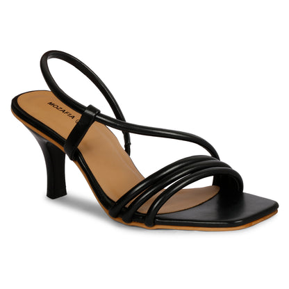 Mozafia Square Toe-Strappy Kitten Heel-1 Women Heel