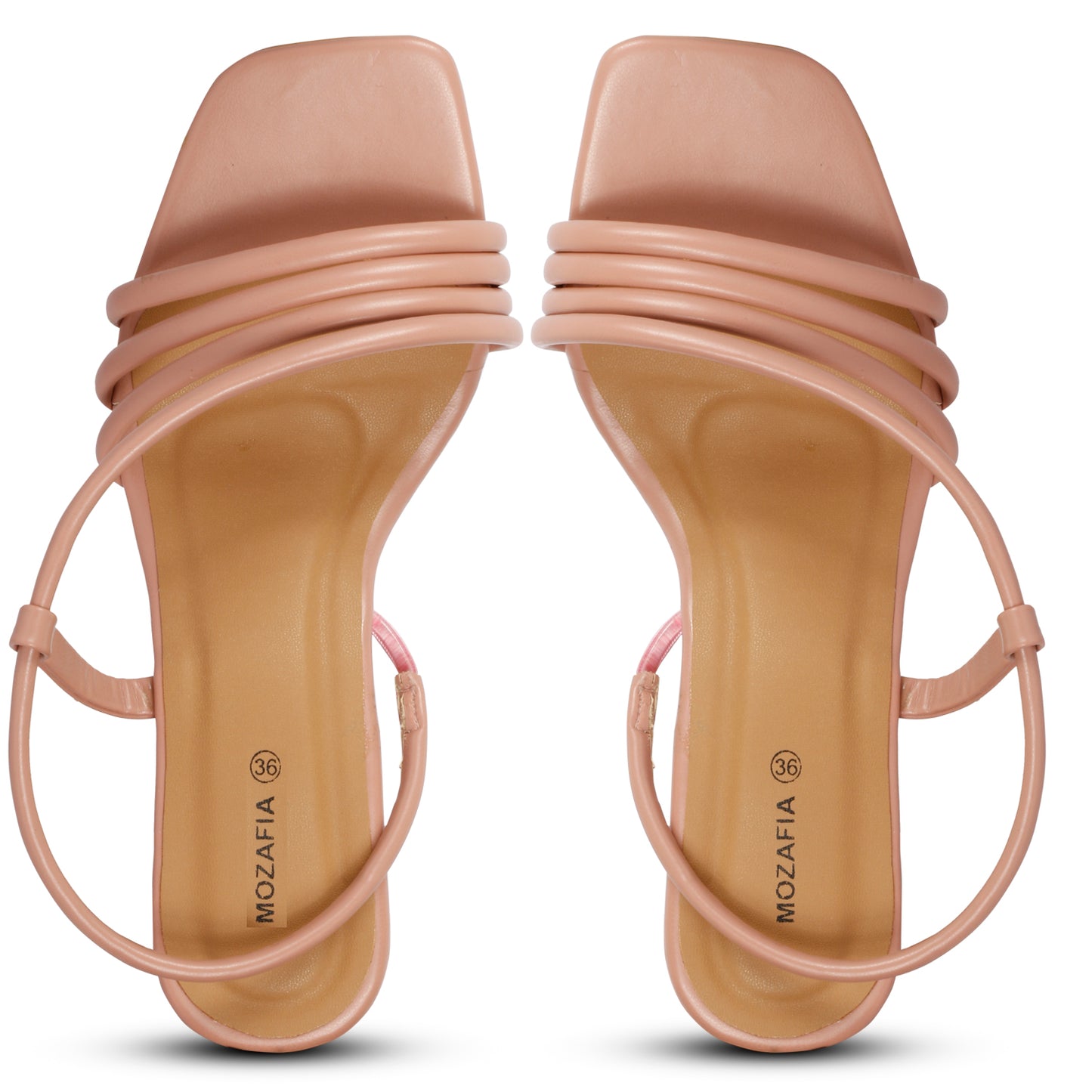 Mozafia Square Toe-Strappy Kitten Heel-1 Women Heel