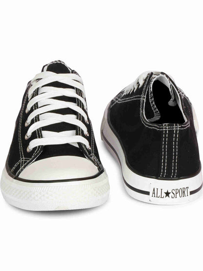 Men Canva Casual Black Shoes – Stylish Comfort for Everyday Wear