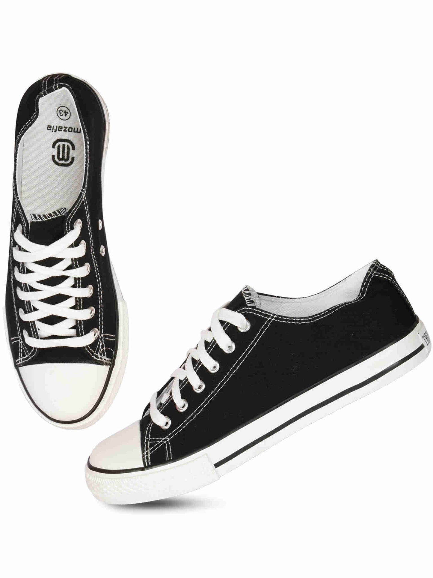 Men Canva Casual Black Shoes – Stylish Comfort for Everyday Wear