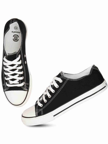 Men Canva Casual Black Shoes – Stylish Comfort for Everyday Wear