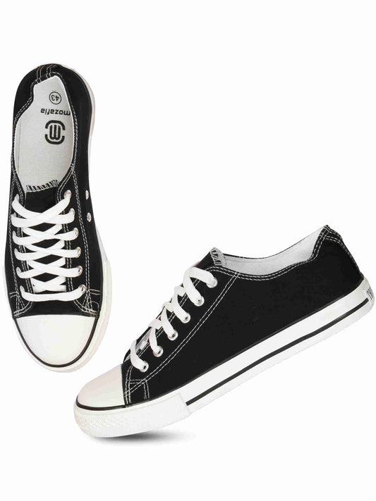 Men Canva Casual Black Shoes – Stylish Comfort for Everyday Wear