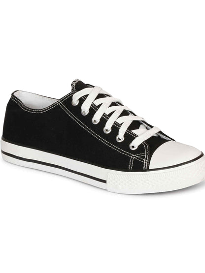 Men Canva Casual Black Shoes – Stylish Comfort for Everyday Wear