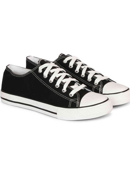 Men Canva Casual Black Shoes – Stylish Comfort for Everyday Wear