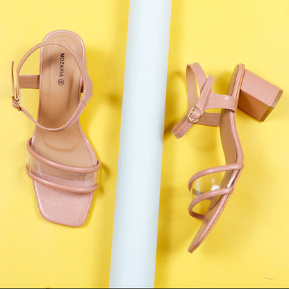 Mozafia Square Toe-Strappy -2 Women Heel